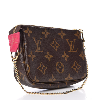 Louis Vuitton Monogram 2019 Christmas Animation Mini Courchevel Pochette Accessories Fuchsia 3 of 10