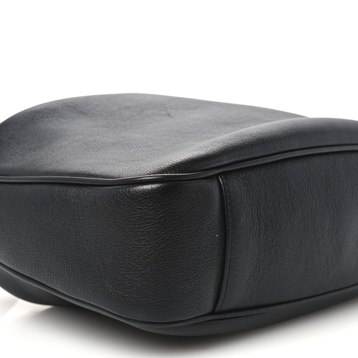Softy Wonka Textured Dollar Calfskin Medium Diana Shoulder Bag Black