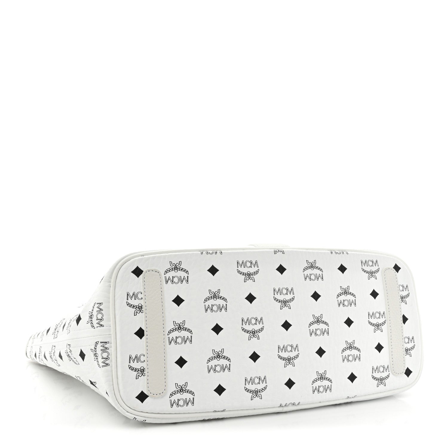 MCM Visetos Medium Liz Reversible Shopper Tote White 6 of 17