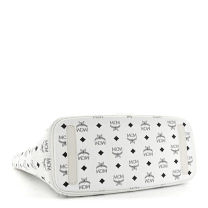 MCM Visetos Medium Liz Reversible Shopper Tote White 6 of 17