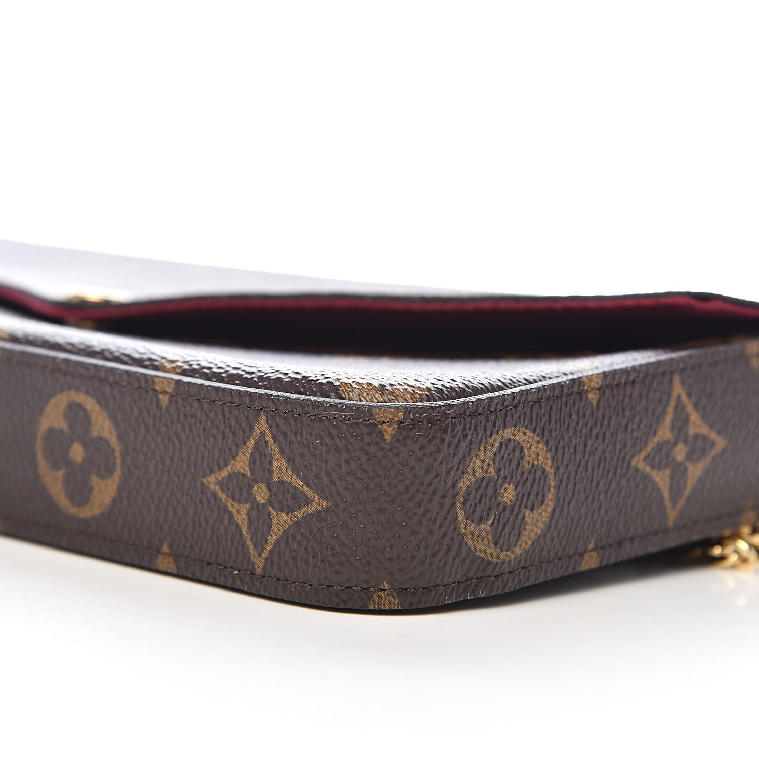Louis Vuitton Monogram Pochette Felicie Chain Wallet Fuchsia 10 of 13
