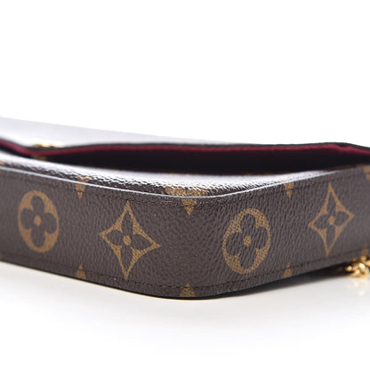 Louis Vuitton Monogram Pochette Felicie Chain Wallet Fuchsia 10 of 13