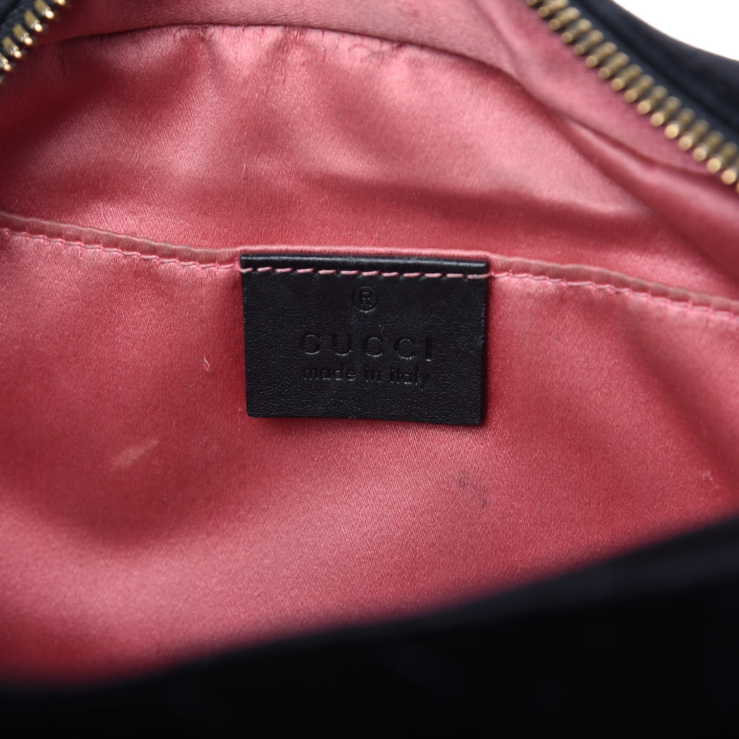 Velvet Matelasse Small GG Marmont Chain Shoulder Bag Black