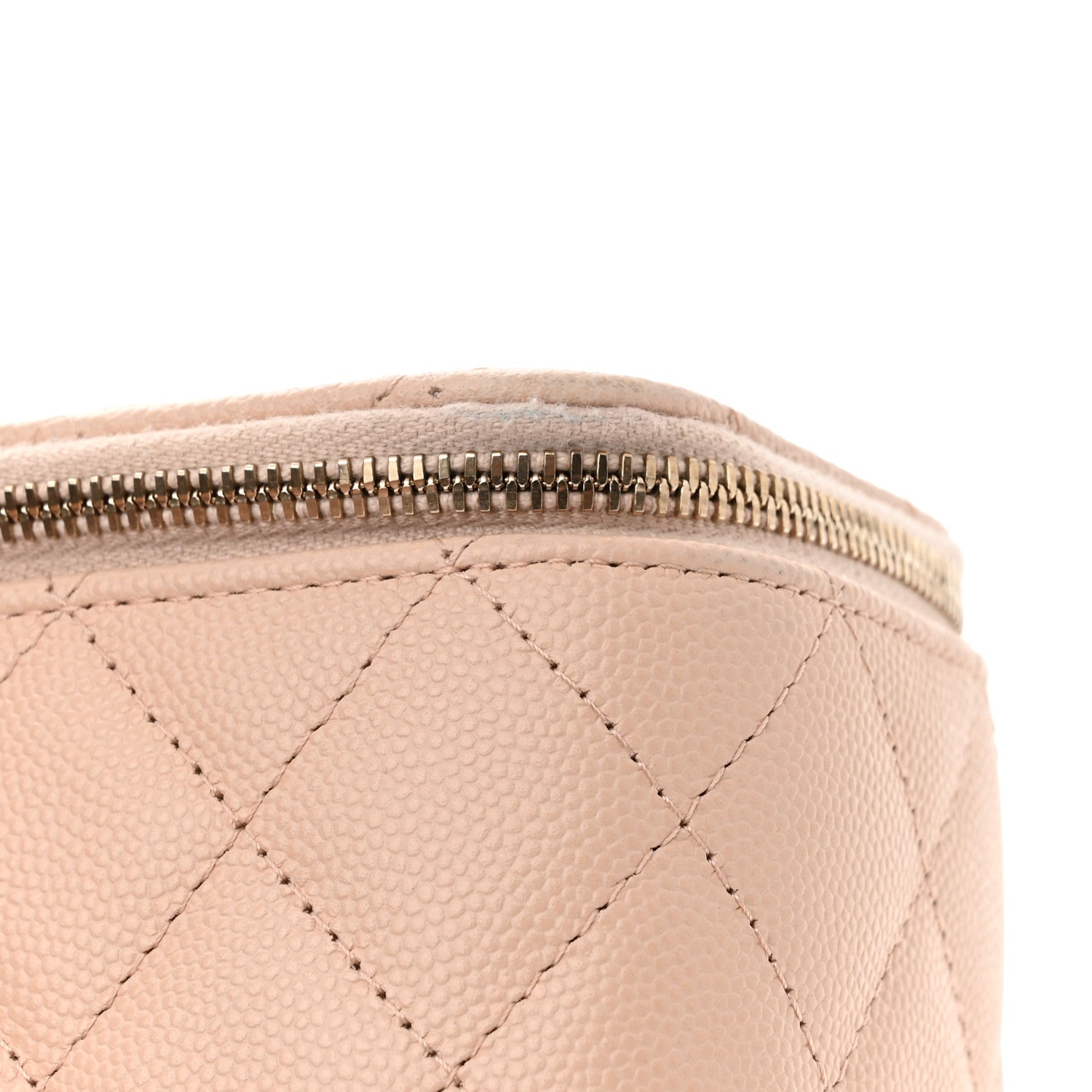 Chanel Caviar Quilted Small Vanity Case With Chain Light Beige 10 of 11
