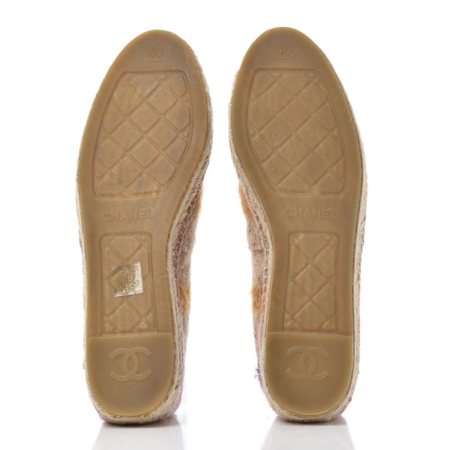 Chanel Tweed CC Espadrilles 40 Pink Multicolor 5 of 15
