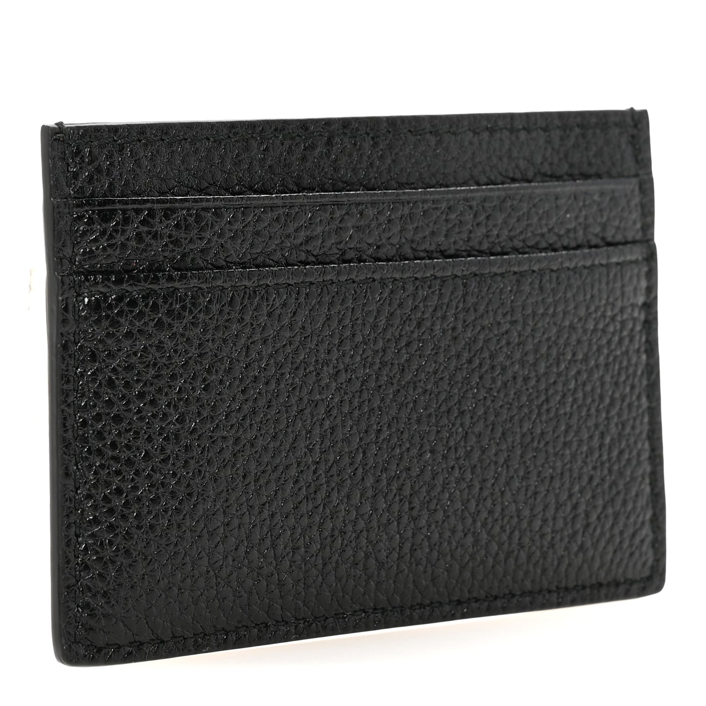 Grainy Calfskin Zumi Card Holder Black