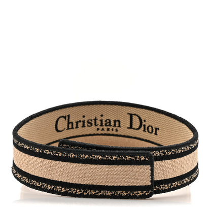 Christian Dior Raffia Embroidered Petites Fleurs Visor Natural 5 of 8