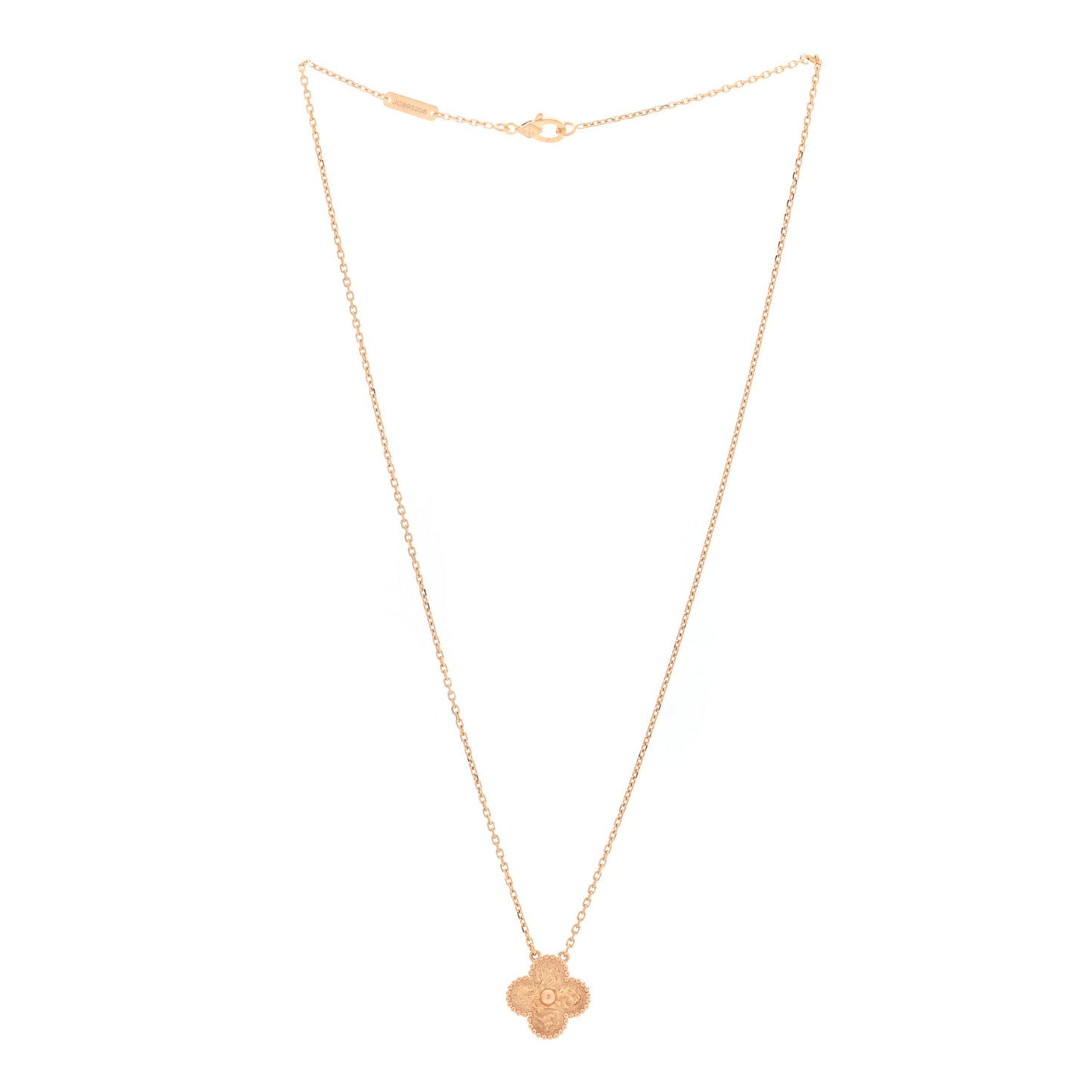 18K Rose Gold Vintage Alhambra Pendant Necklace
