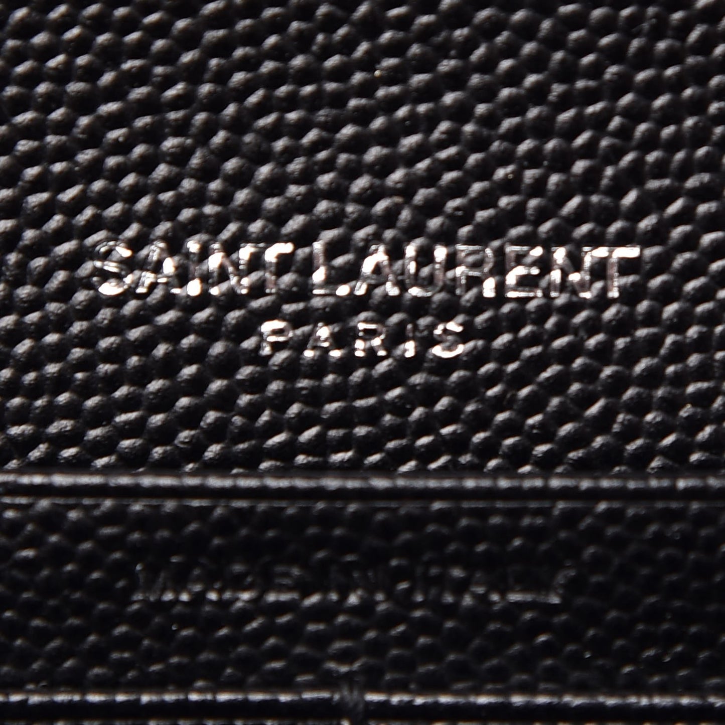 Grain De Poudre Matelasse Chevron Monogram Chain Wallet Black