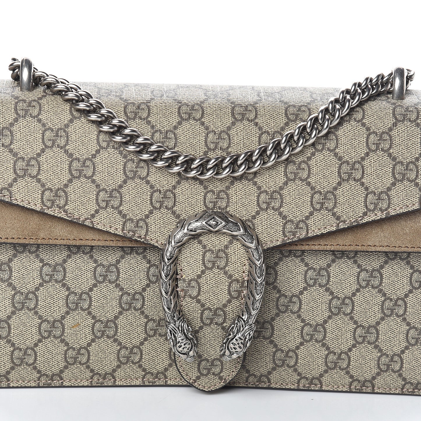 GG Supreme Monogram Small Dionysus Shoulder Bag Taupe
