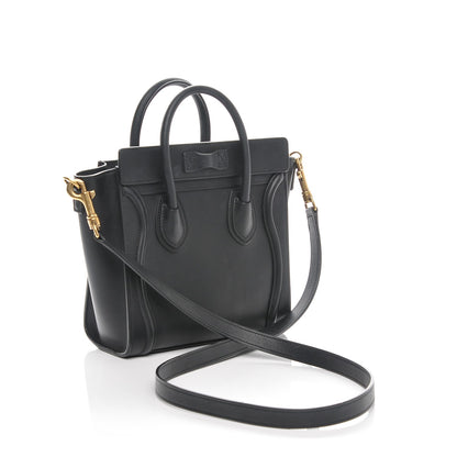 Celine Smooth Calfskin Nano Luggage Black 4 of 7