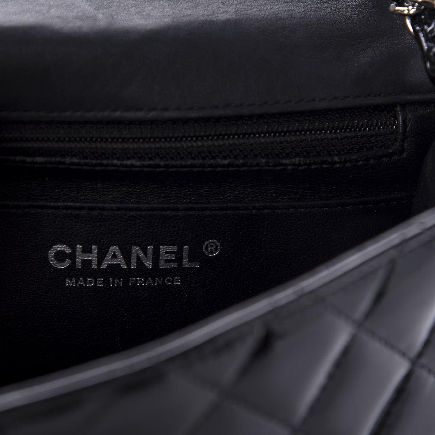 Patent Calfskin Quilted Mini Square Flap Black