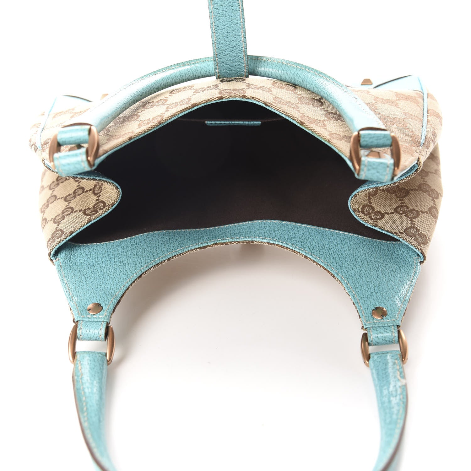 Gucci Monogram Jackie O Hobo Turquoise 5 of 10
