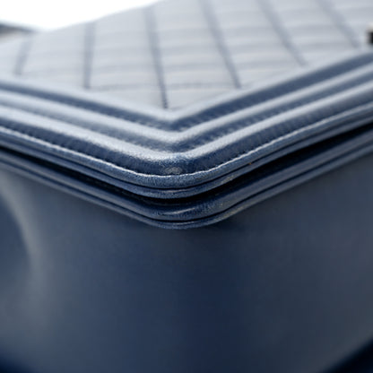 Chanel Lambskin Quilted New Medium Boy Flap Dark Blue 13 of 16