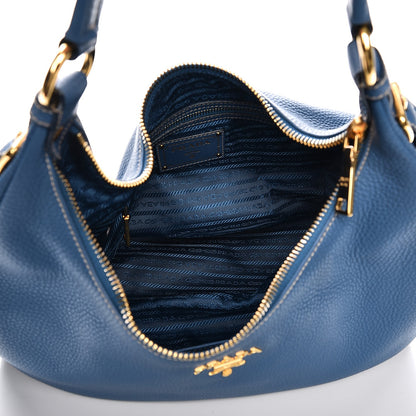 Prada Vitello Daino Hobo Cobalto 5 of 10