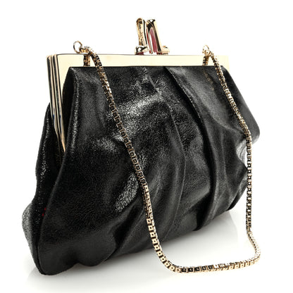 Christian Louboutin Crinkled Nappa Loubi Lula Mini Frame Clutch Black 3 of 8
