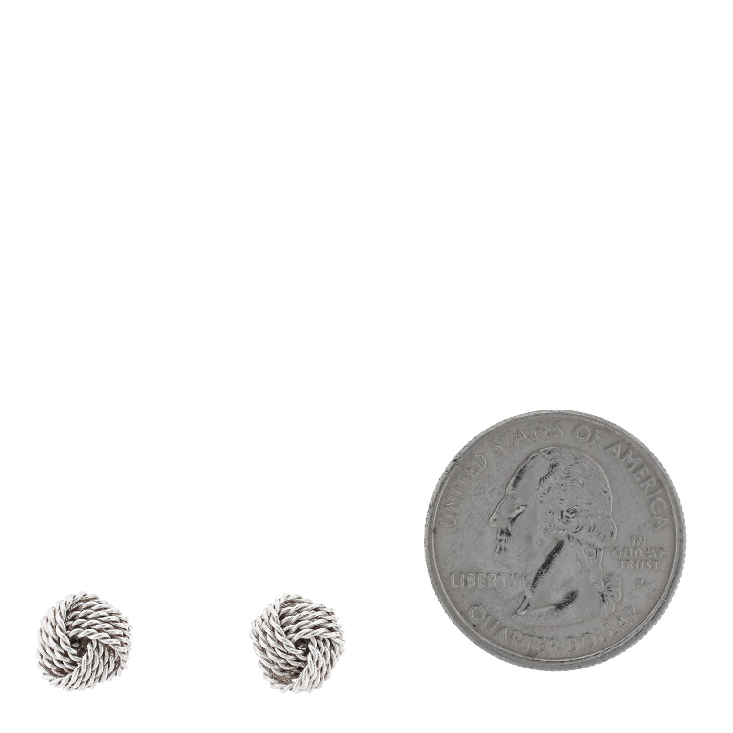 Tiffany Sterling Silver Twist Knot Earrings 2 of 4