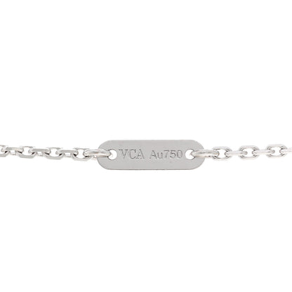 Van Cleef & Arpels 18K White Gold Diamond Mini Frivole Pendant Pave Necklace 4 of 5