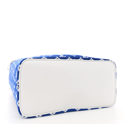 Louis Vuitton Jacquard Velvet Monogram LV Match Neverfull MM Bleu 5 of 14