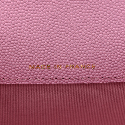 Chanel Caviar Quilted Flap Card Holder Wallet Light Pink 6 of 9