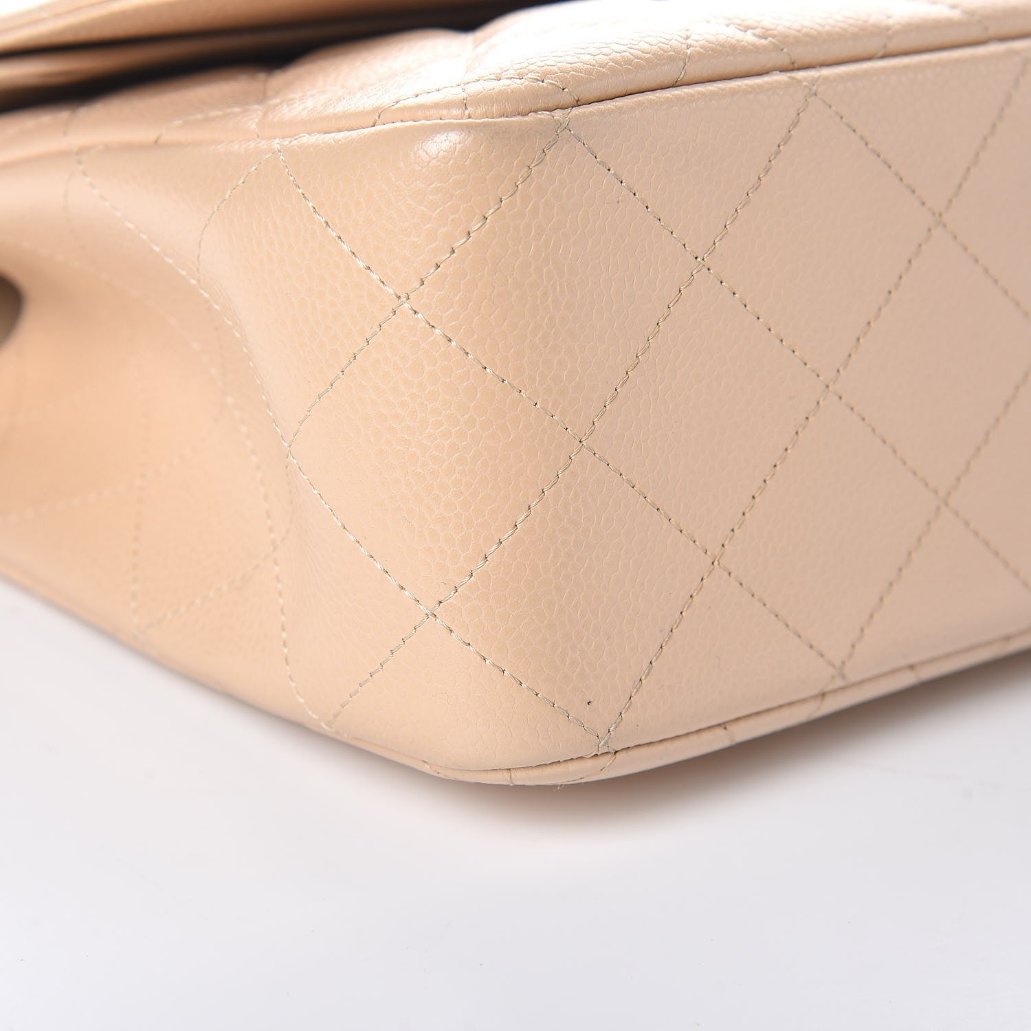 Chanel Caviar Quilted Jumbo Double Flap Beige Clair 10 of 12