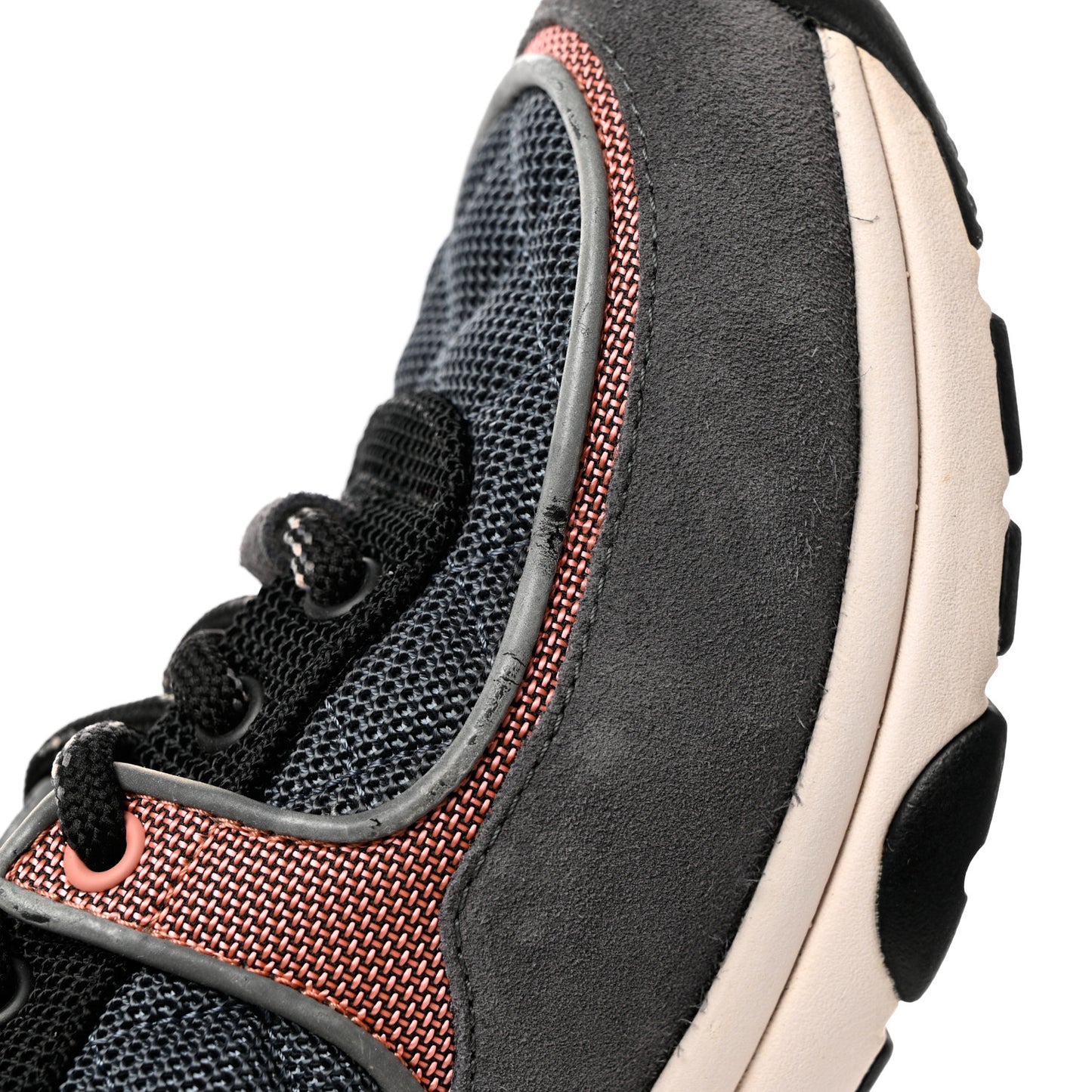 Nylon Calfskin Suede Womens CC Sneakers 39 Grey Pink