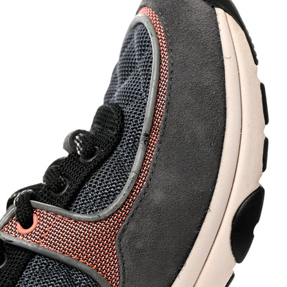 Chanel Nylon Calfskin Suede Womens CC Sneakers 39 Grey Pink 11 of 32