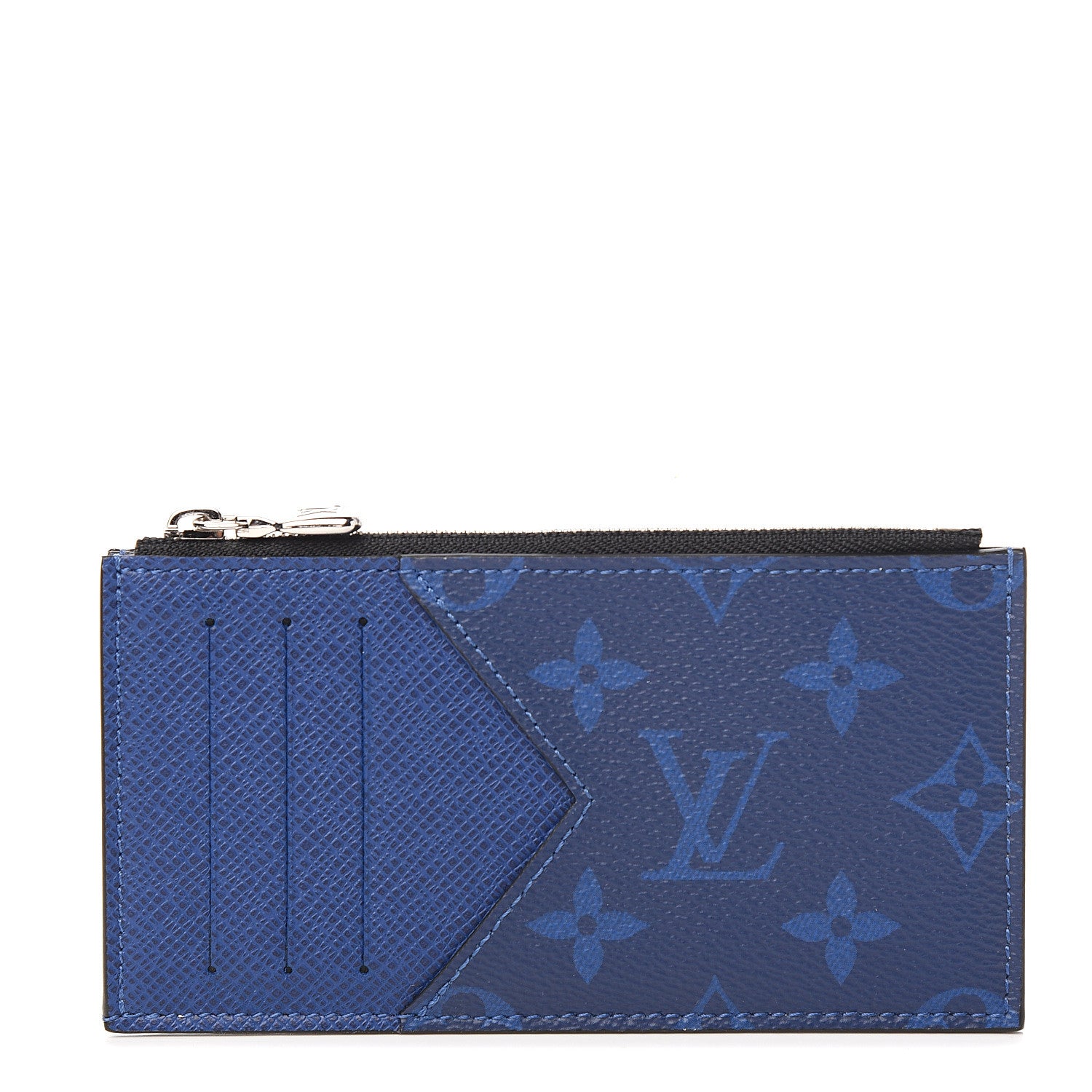 Louis Vuitton Monogram Taiga Coin Card Holder Cobalt 1 of 5