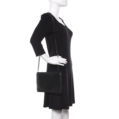 Christian Louboutin Calfskin Studded Loubiposh Clutch Black 2 of 11