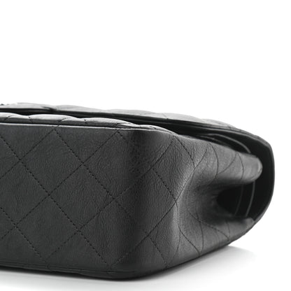 Chanel Crumpled Calfskin Quilted Jumbo Double Flap So Black 10 of 10