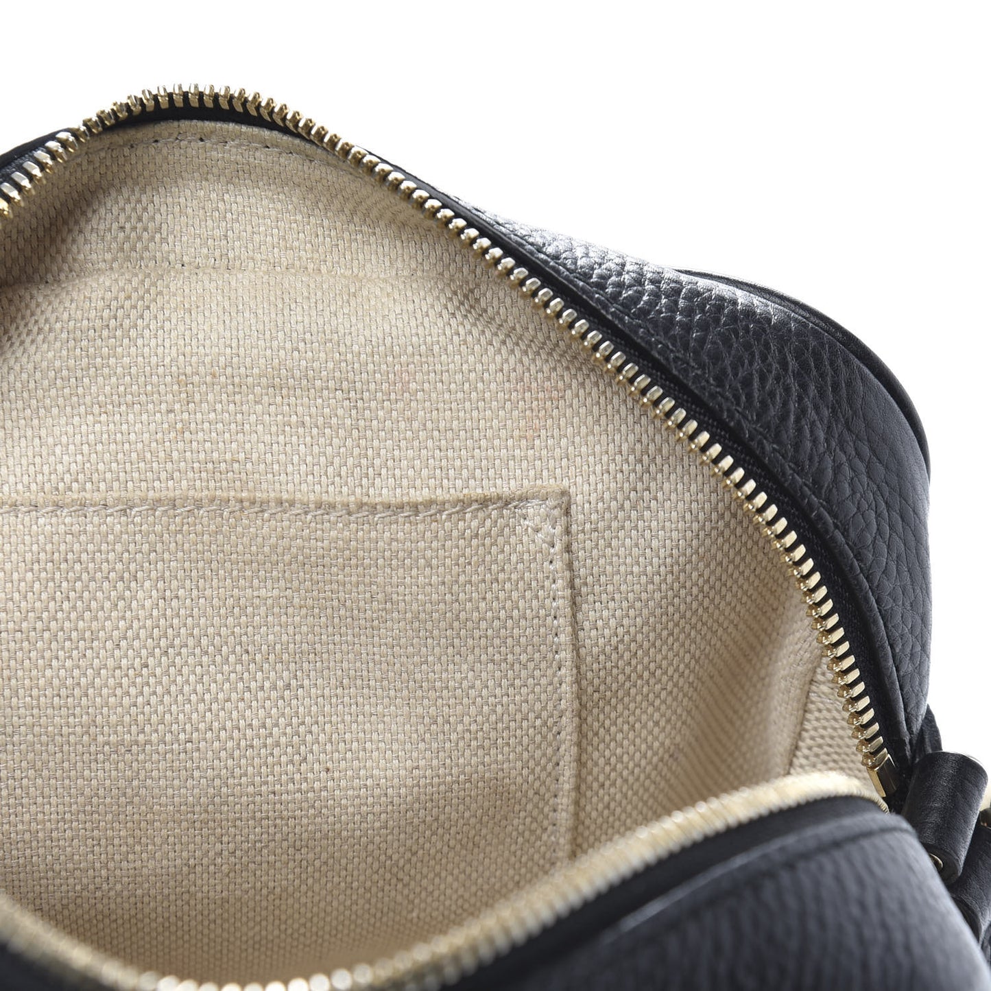 Pebbled Calfskin Small Soho Disco Bag Black