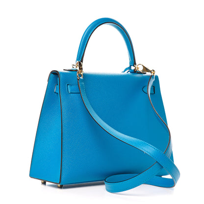 Hermes Epsom Kelly Sellier 25 Bleu Zanzibar 2 of 8