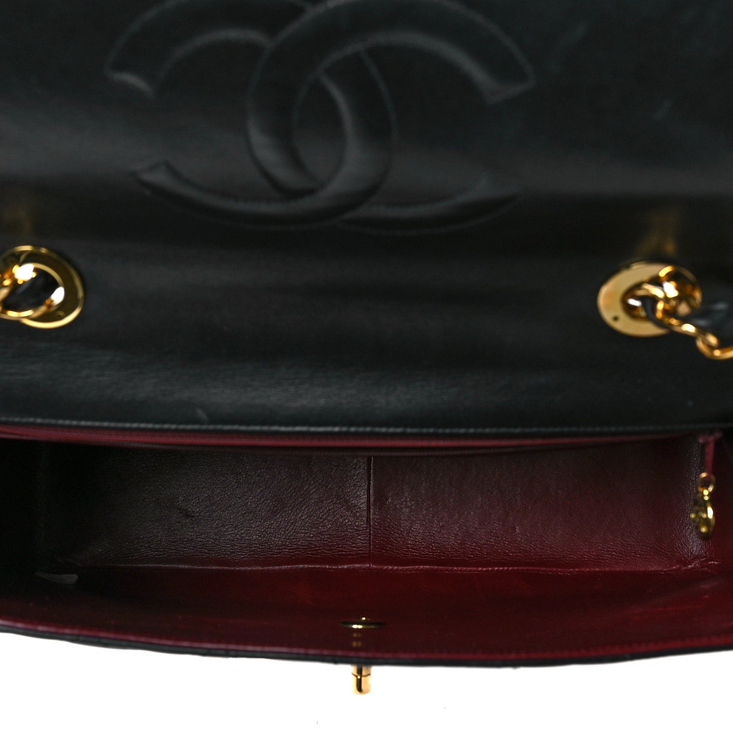 Lambskin Quilted XL Jumbo Single Flap Black