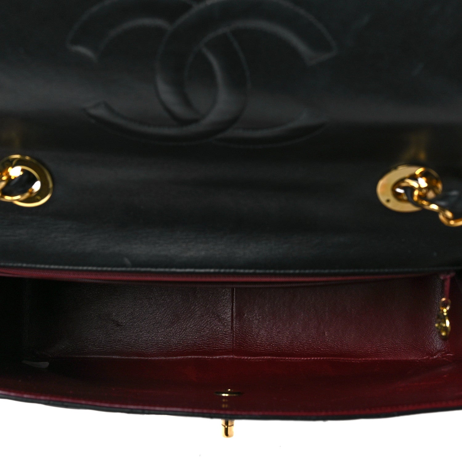 Chanel Lambskin Quilted XL Jumbo Single Flap Black 5 of 10