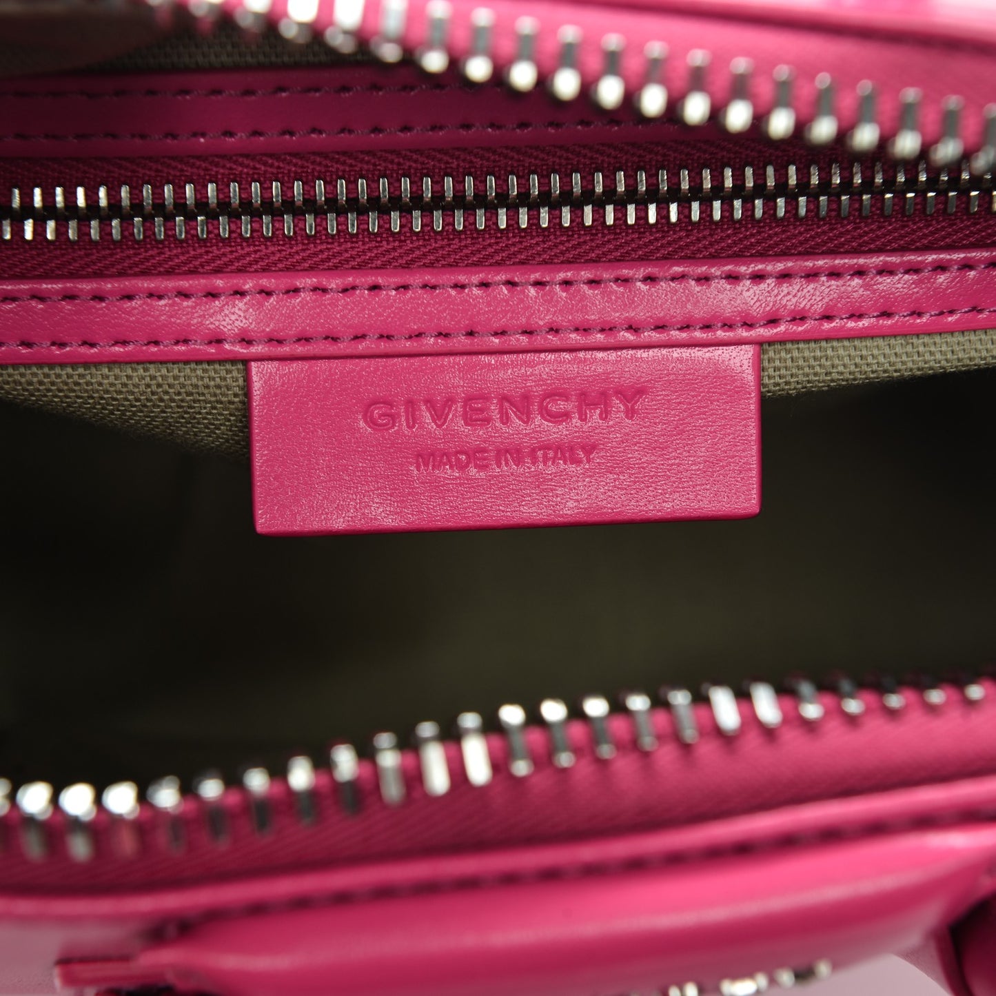 Shiny Lord Calfskin Mini Antigona Shocking Pink