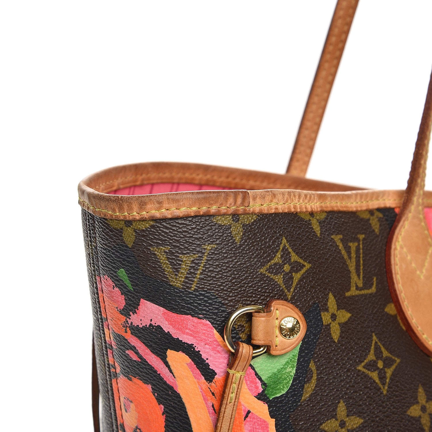 Louis Vuitton Monogram Roses Neverfull MM 11 of 14