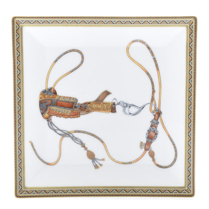 Hermes Porcelain Mosaique Au 24 Cheval d’Orient Square Plate 1 of 6