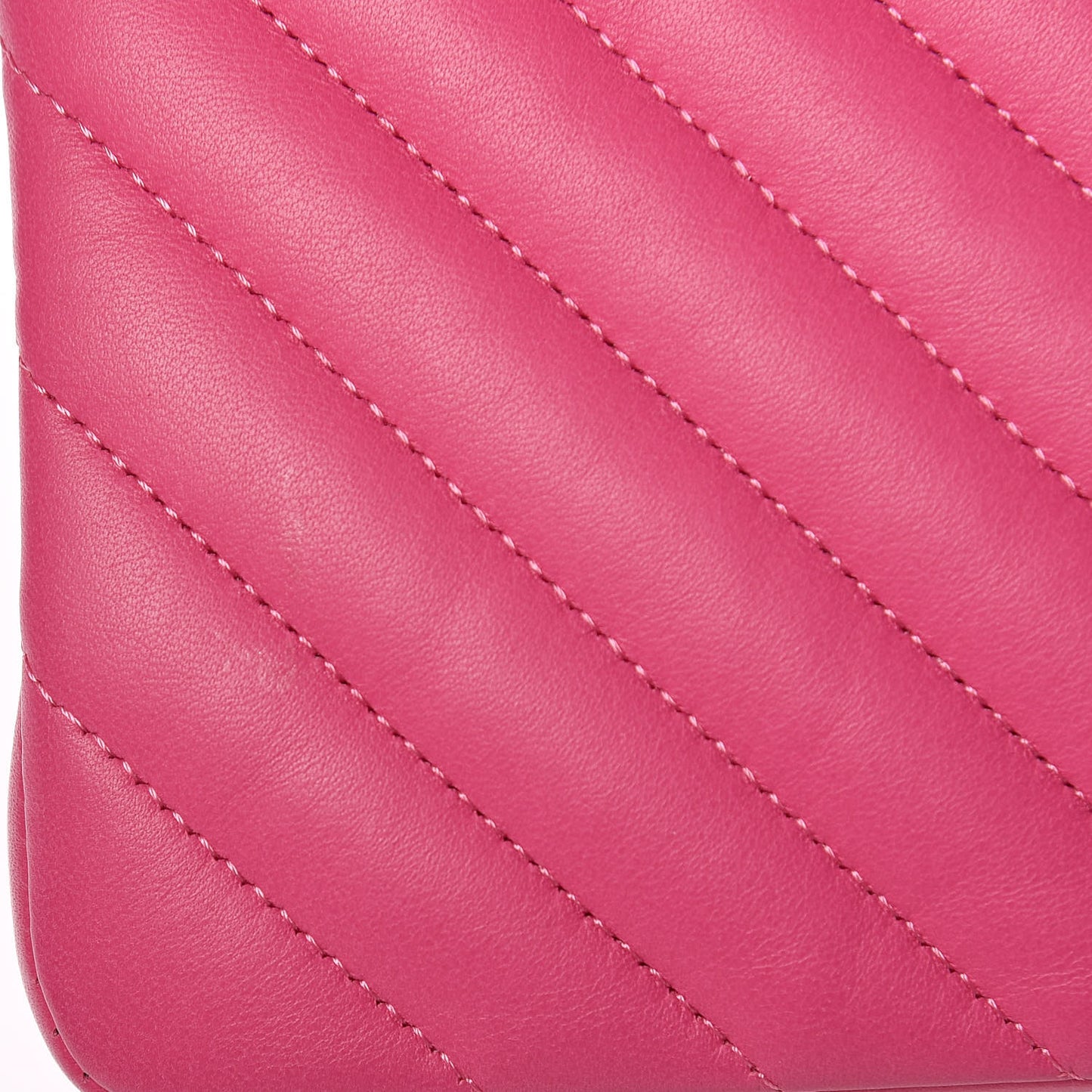 Lambskin Chevron Quilted Medium Double Flap Pink