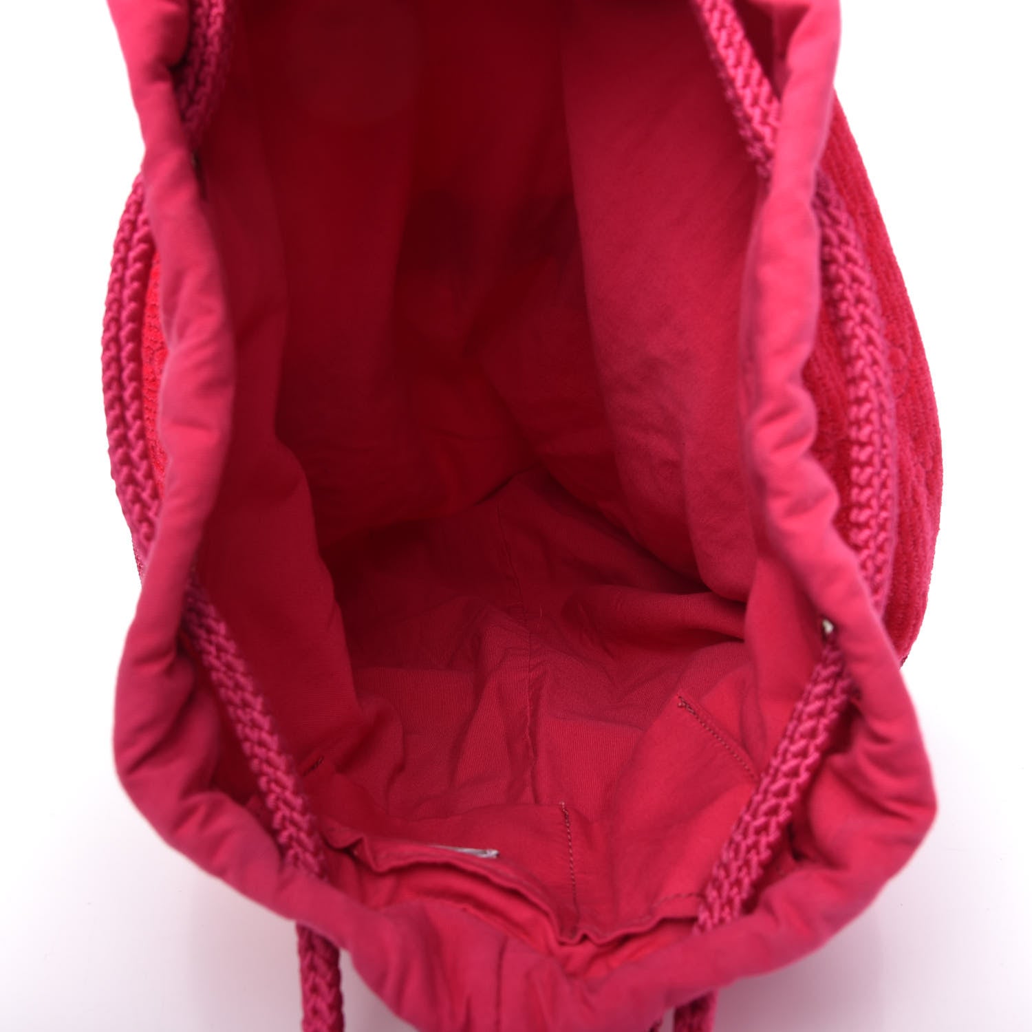Chanel Terry Cotton CC Drawstring Backpack Pink 5 of 8
