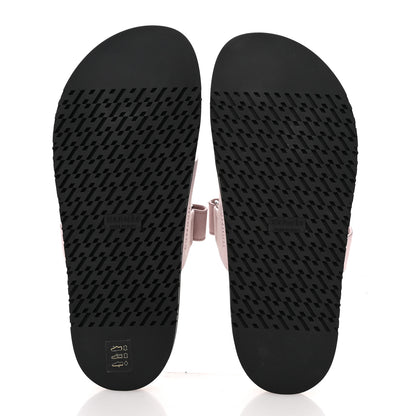 Hermes Suede Goatskin Womens Chypre Sandals 40 Rose Porcelaine 6 of 10