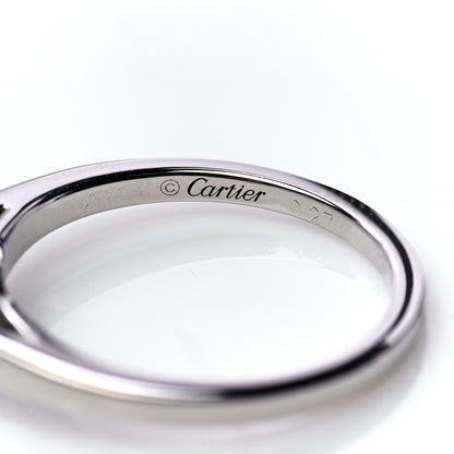 Cartier Platinum Diamond .27ct Ballerine Solitaire Engagement Ring 51 5.75 5 of 6
