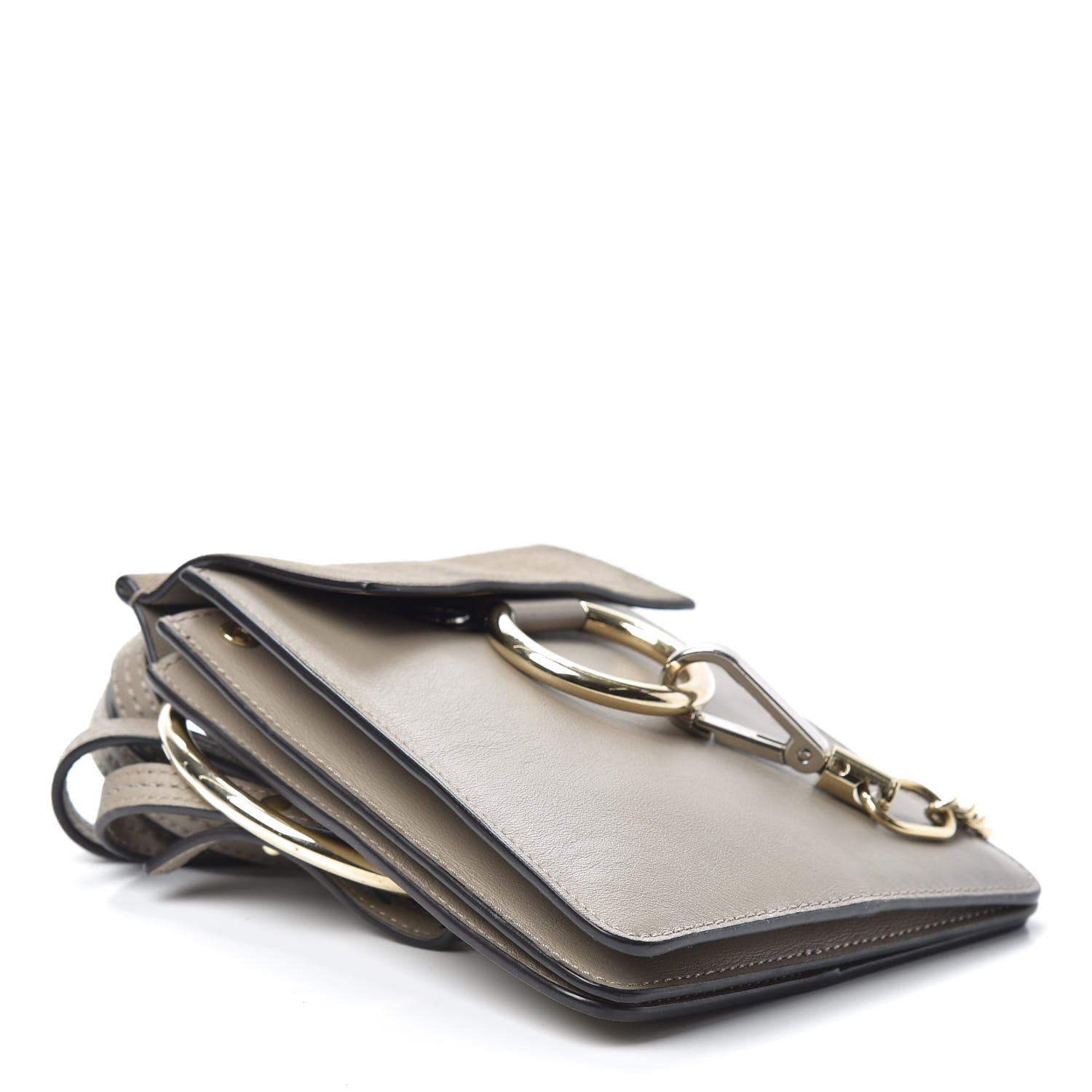 Chloe Suede Calfskin Mini Faye Bracelet Bag Motty Grey 4 of 9