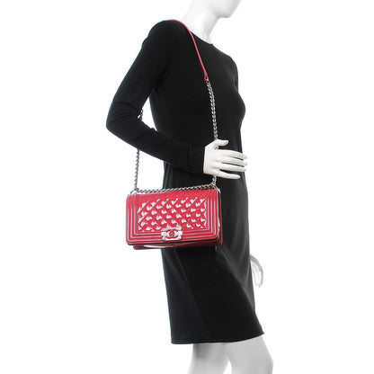 Chanel Patent Calfskin Medium Plexiglass Boy Flap Pink 2 of 10