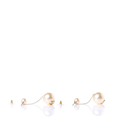 Chanel Pearl CC Drop Earrings Gold 3 of 5