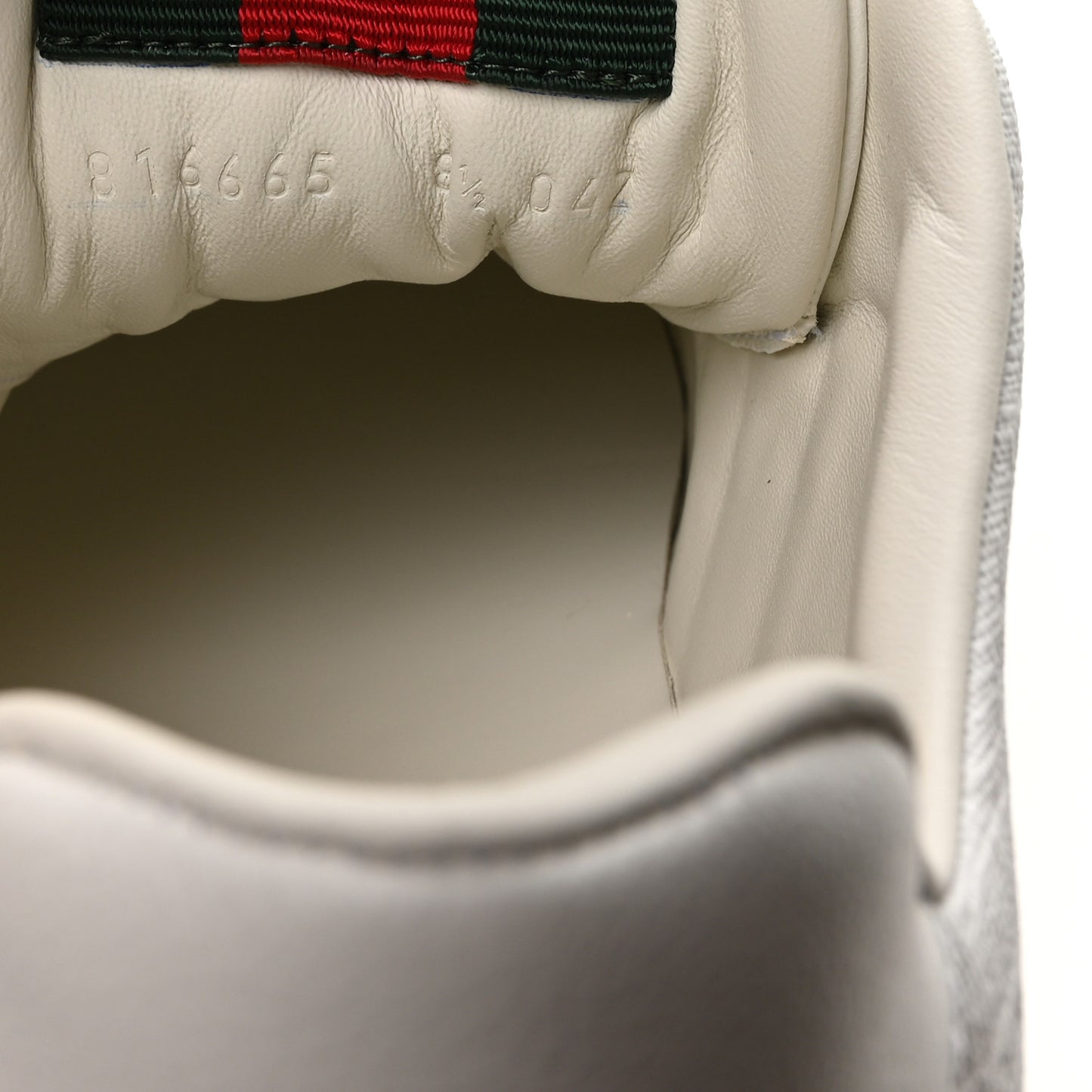 GG Supreme Monogram Mens Re-Web Sneakers 8.5 White