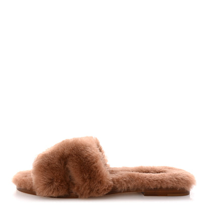 Hermes Woolskin Oran Sandals 37 Naturel 1 of 9