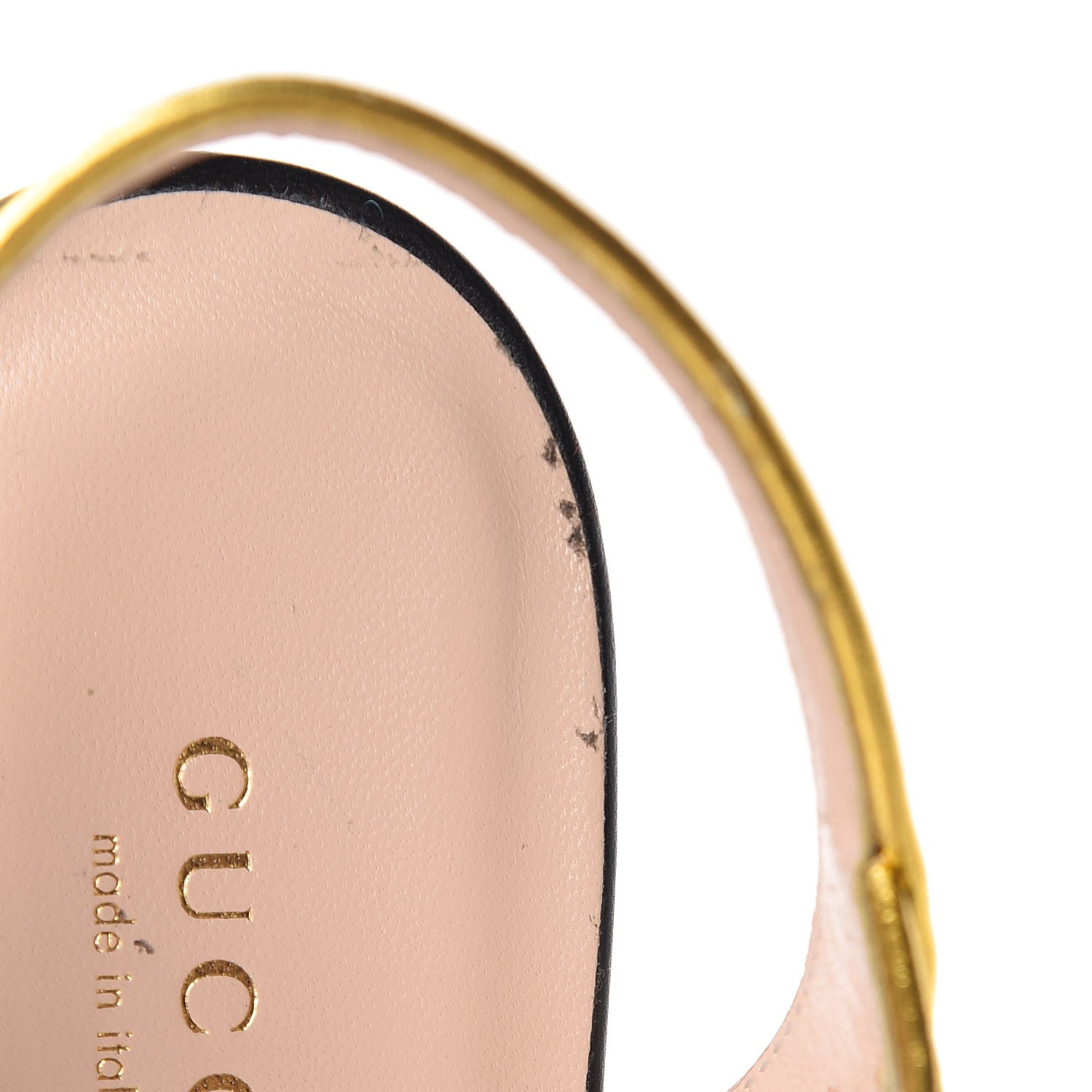 Gucci Nappa Silk Pearl Bee Embellished Mid-Heel Sandals 39 Black 11 of 12