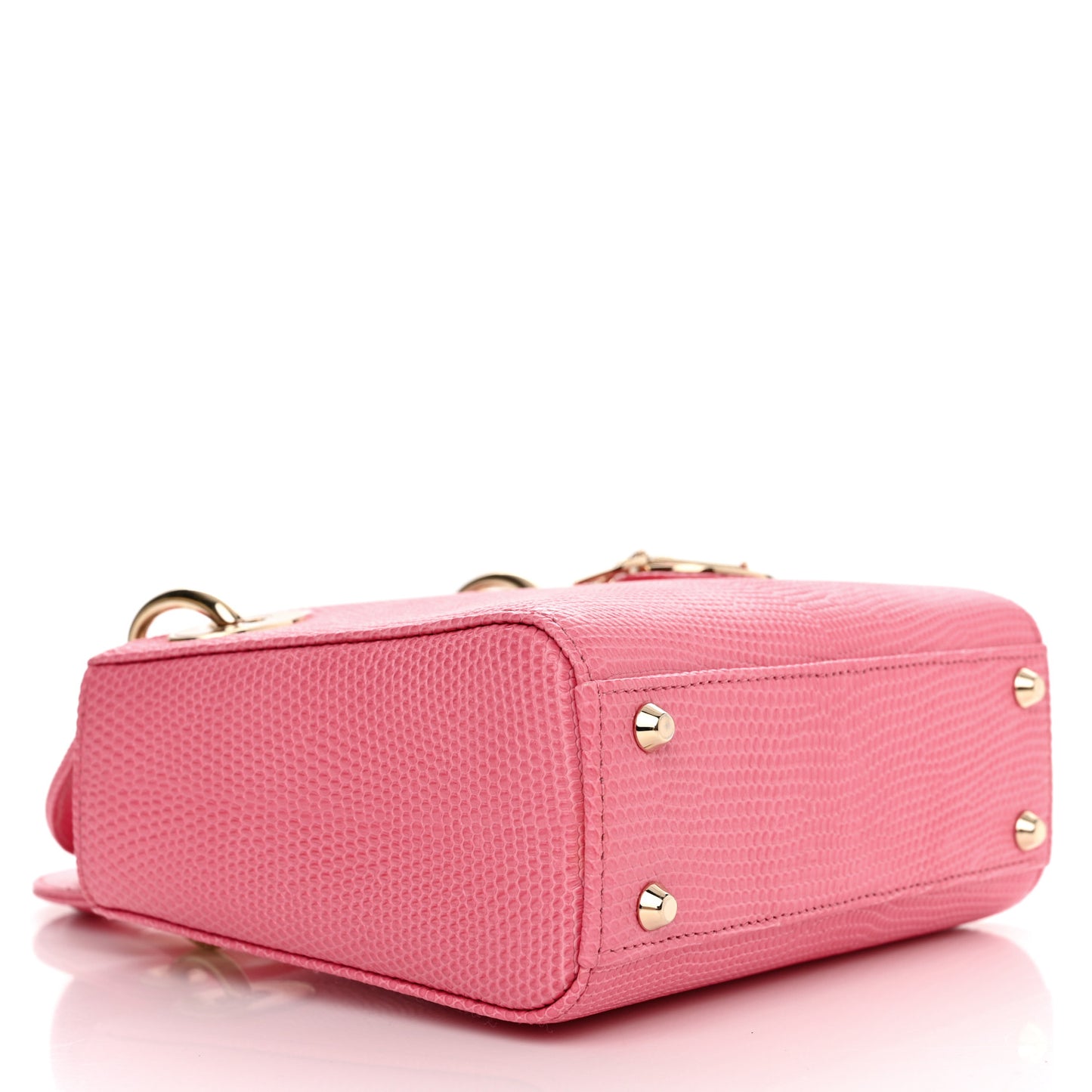 Lizard Mini Lady Dior Pink
