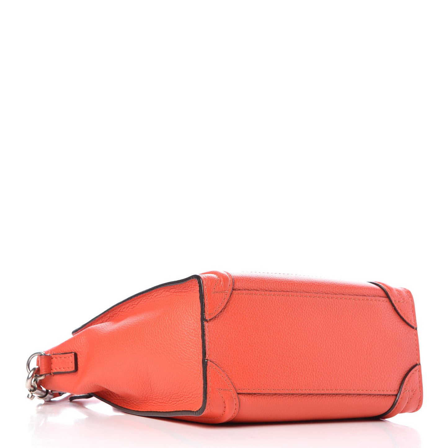 Drummed Calfskin Nano Luggage Vermillion