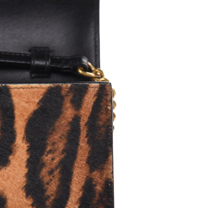 Saint Laurent Calf Hair Monogram Chain Wallet Leopard 10 of 14